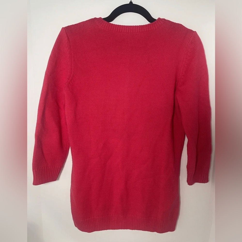 Vintage Womens Cardigan Knit Sweater Red/pink Liz Claiborne New York Sz XXS - Picture 6 of 8